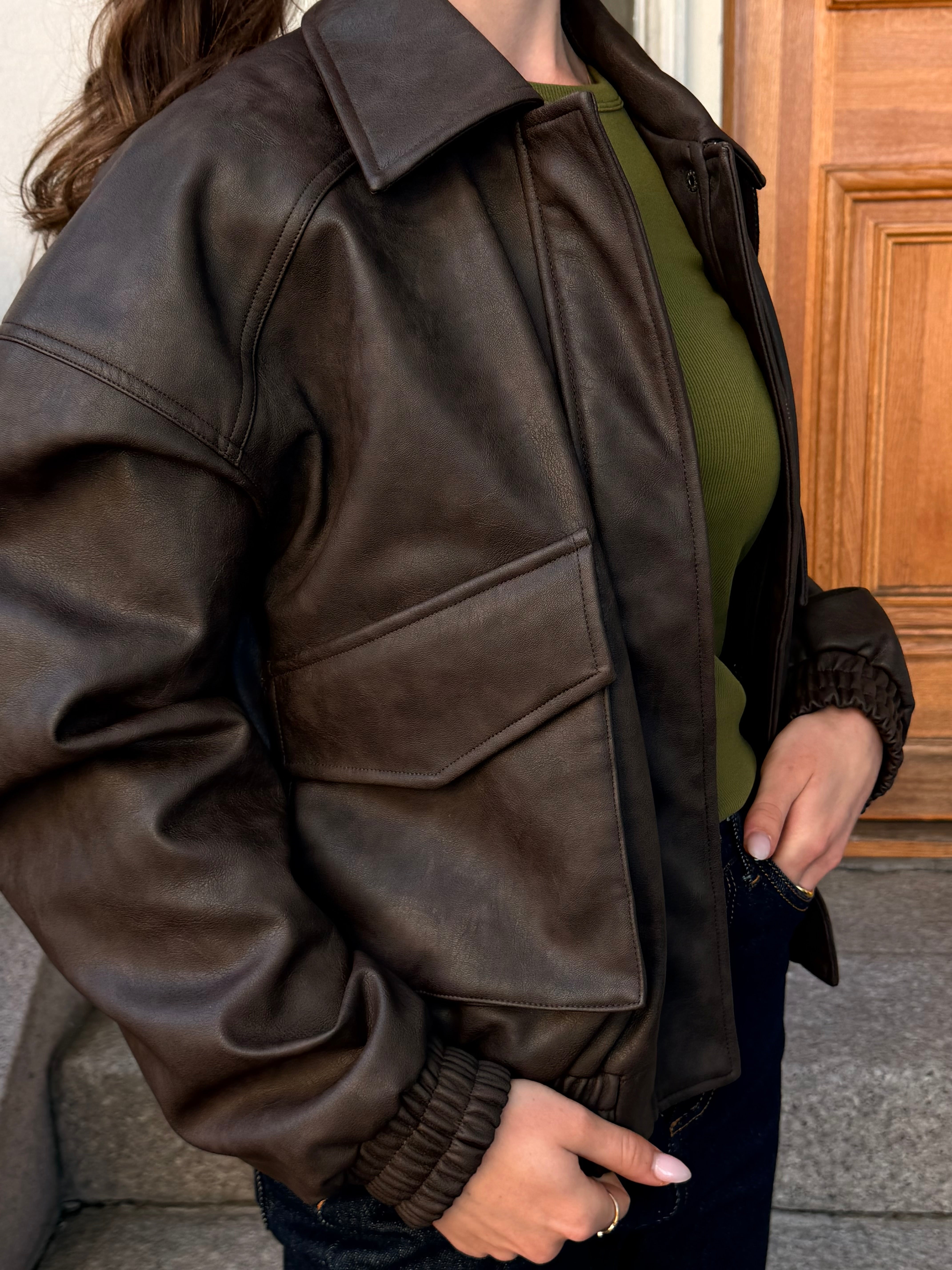PCARIANA BOMBER JACKET - Chicory Coffee
